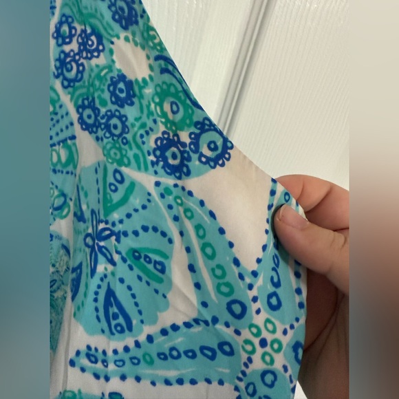 Lilly Pulitzer for Target Nautical Teal and White Patterned Tank XXL - Picture 7 of 8